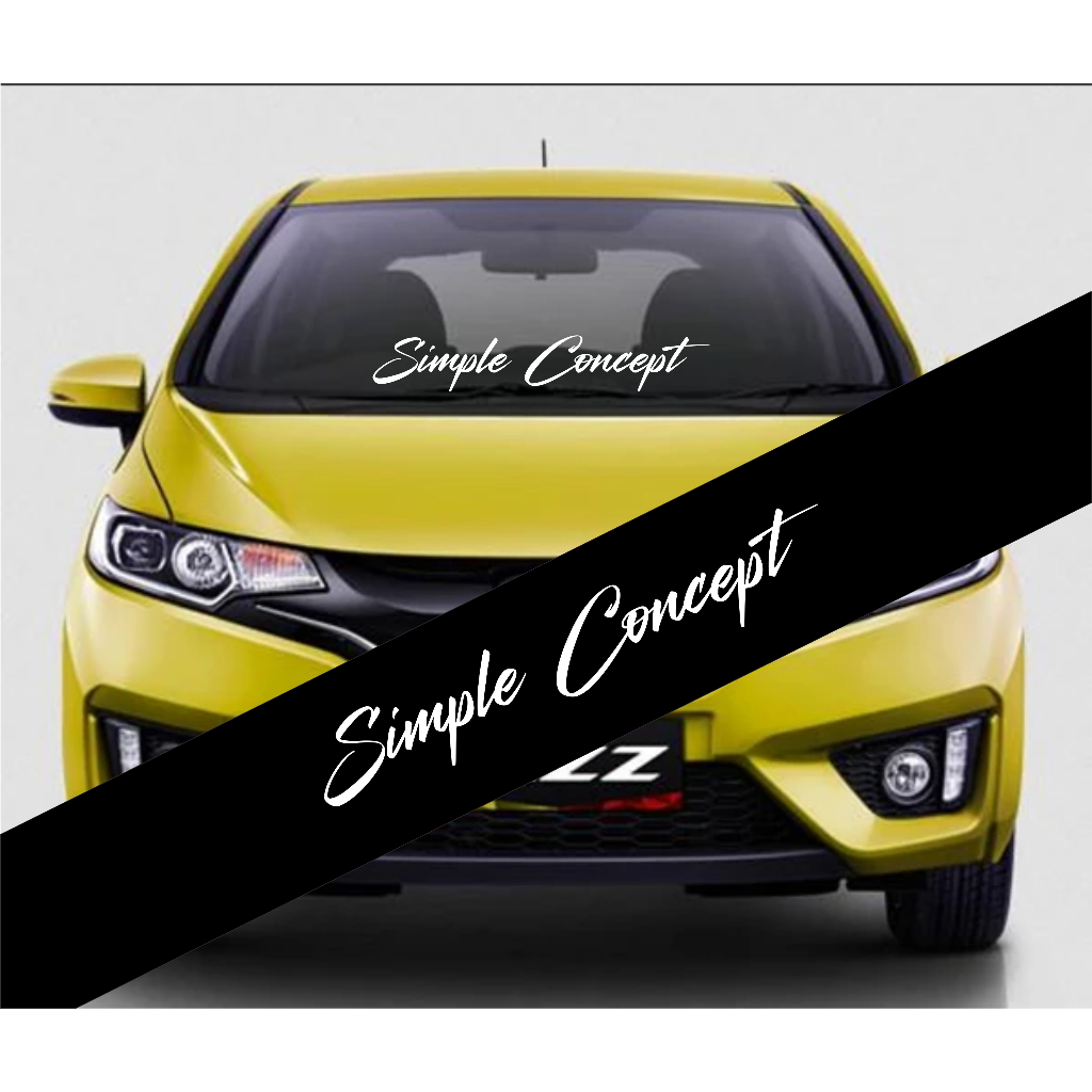 Tulisan kaca depan mobil Sticker Simple Concept cutting stiker jazz mobilio brio datsun xpander civi