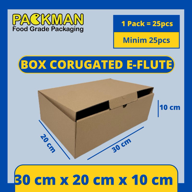

KARDUS 30x20x10 cm / BOX KARTON CORUGATED DIECUT E-FLUTE / BOX HAMPERS BAJU AKSESORIS PACKING ONLINE