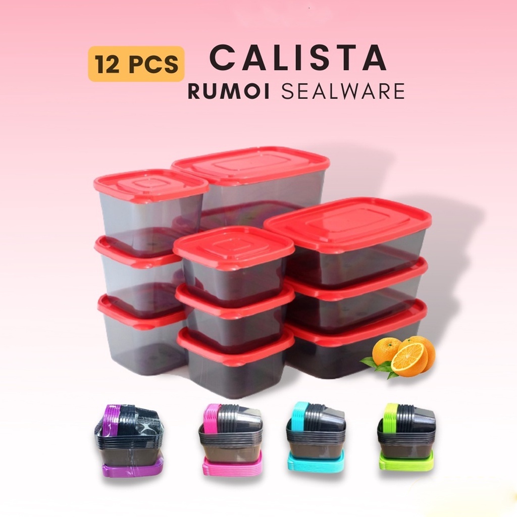 (RUMOI 12SET) TOPLES CALISTA RUMOI 12 PCS / SEALWARE FOOD STORAGE / SET WADAH PENYIMPANAN MAKANAN