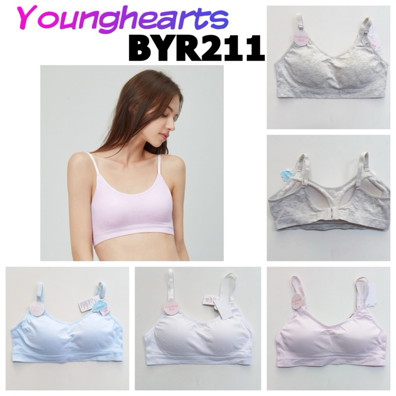 BYR211 miniset young hearts bra anak stage 2 training kaos modal dengan kait 34A