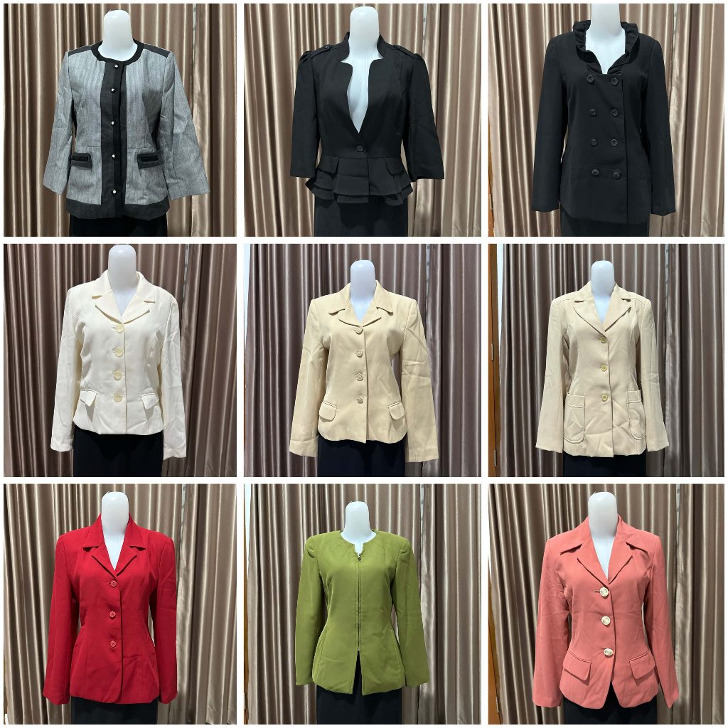 Premium Preloved Jaket Blazer Luaran Kerja Wanita Set Setelan Formal Kantor Wanita Brand