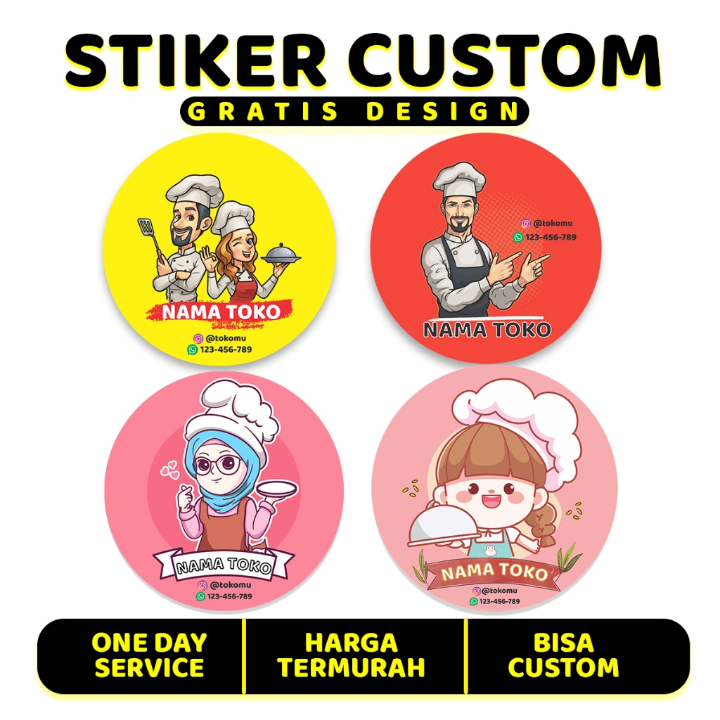 

STIKER / STIKER LABEL / STIKER CUSTOM/ STIKER MAKANAN/ STICKER LABEL / CETAK STIKER