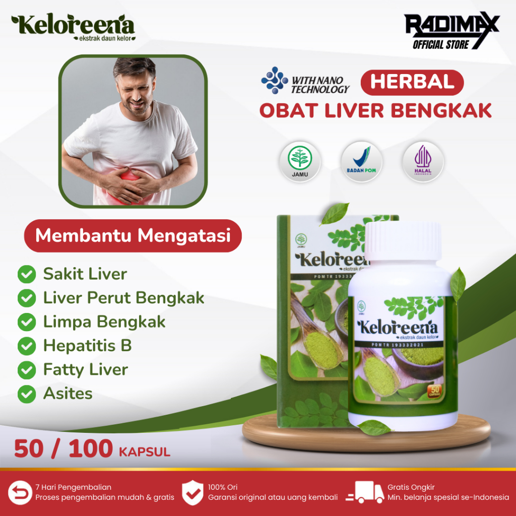 Keloreena - Obat Liver Perut Bengkak Fatty Liver Perlemakan Hati Limpa Bengkak Hepatitis B Asites