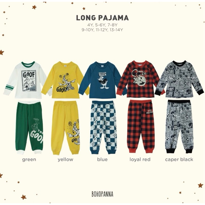 BOHOPANNA - BOHOPANNA X DISNEY - LONG PAJAMA - Setelan Anak NEW uk 4Y