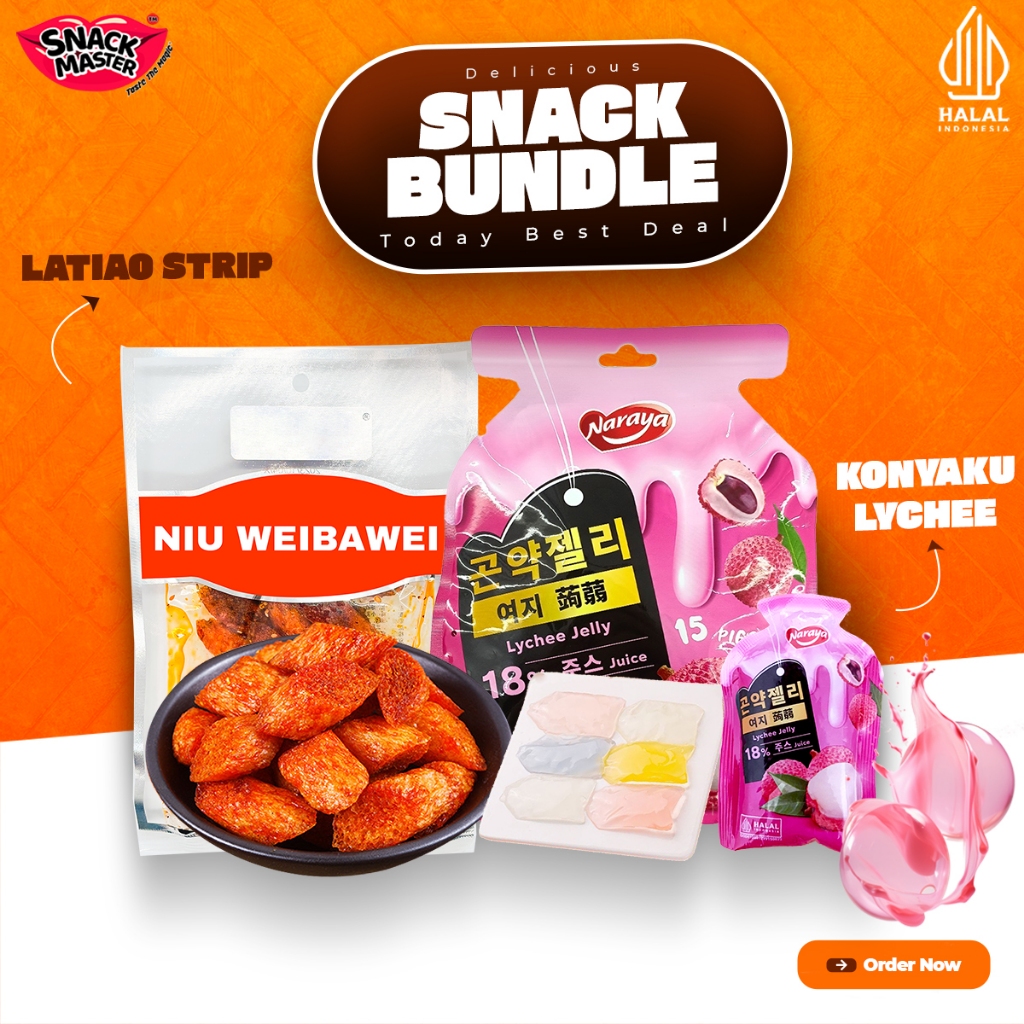 

HALAL SNACK IMPORT LATIAO NARAYA NARABIS BUNDLE puding jelly mangga Leci MANIS CEMILAN ANAK GURIH PEDAS ASIN