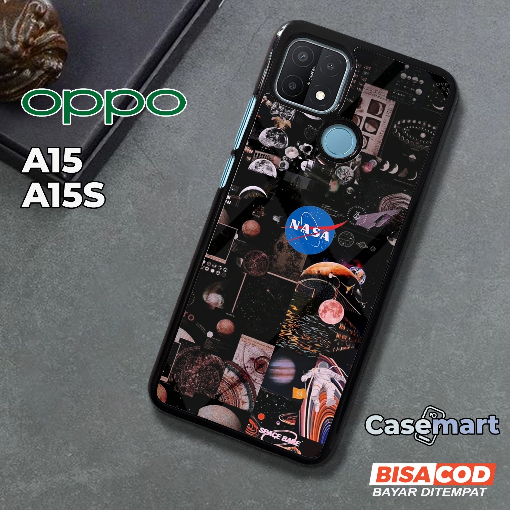 Case OPPO A15 A15S Casing OPPO A15 A15S Casemart [NASA] Case Glossy Case Aesthetic Custom Case Anime