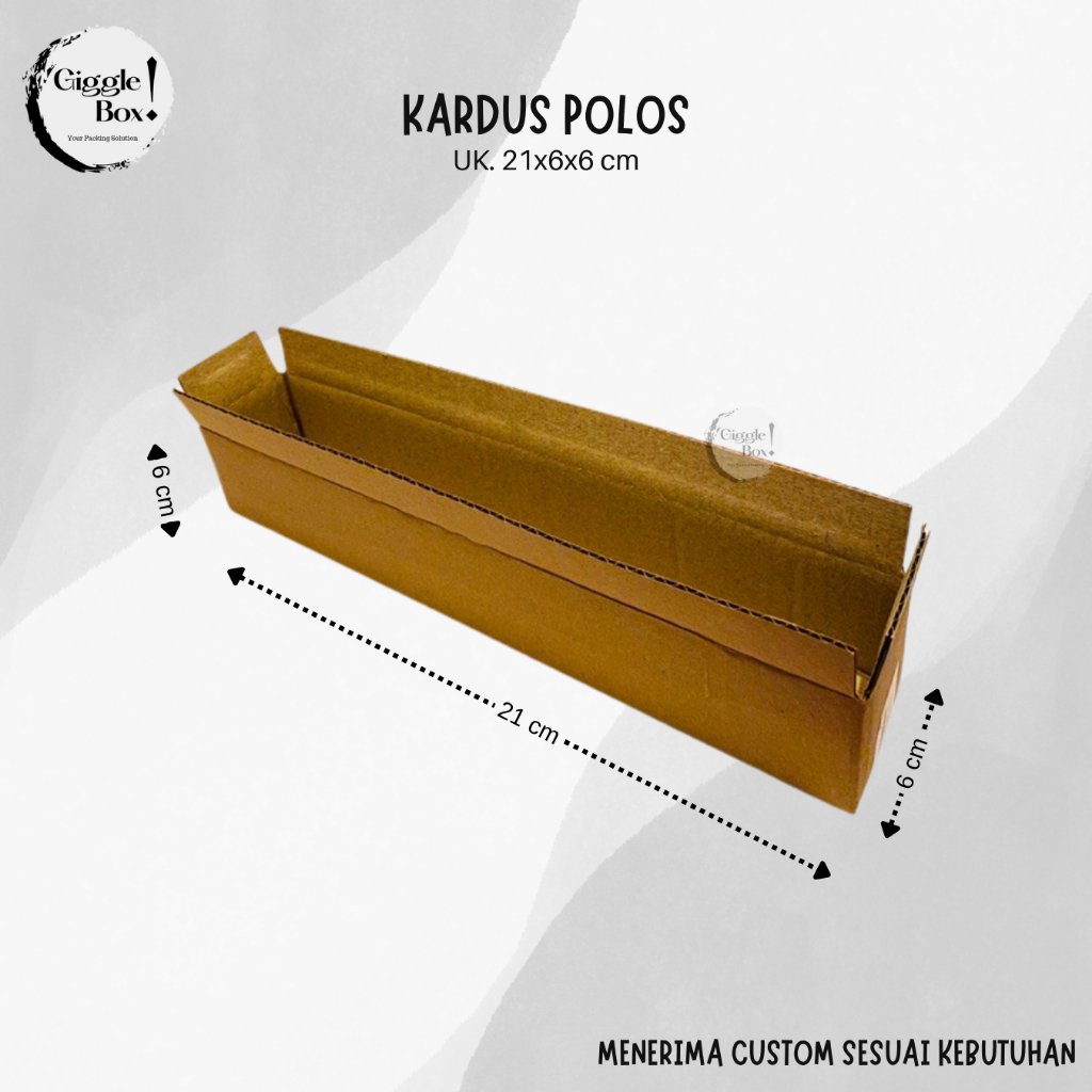 

Kardus Box Polos Baru uk. 21x6x6 cm