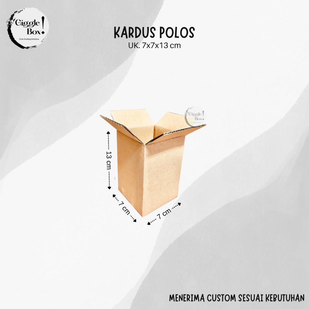 

Kardus Box Polos baru uk. 7x7x13 cm
