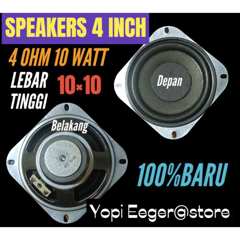 SPEAKERS SOUND AKTIF 4 INCH 4 OHM 10 WATT SPEAKERS SOUND 4 INCH 4 OHM 10WATT