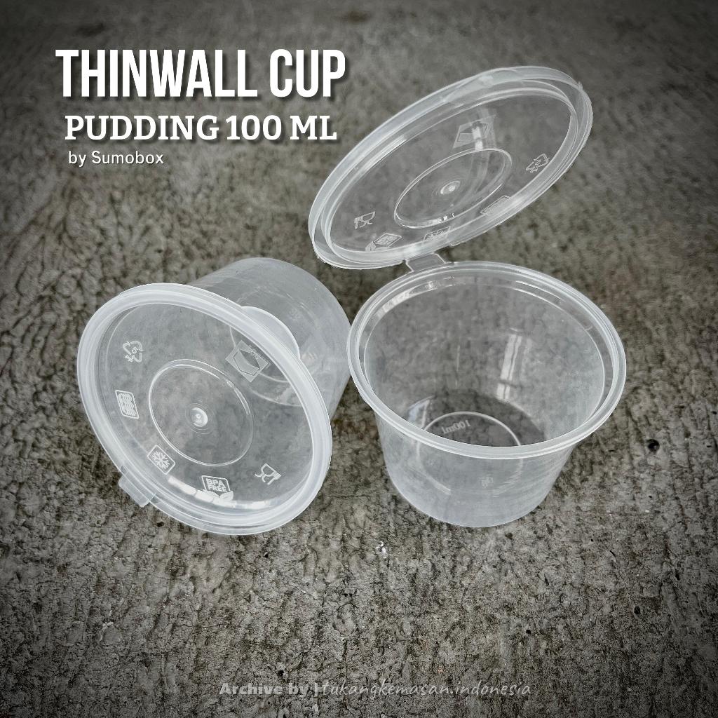 Thinwall Cup 100 ml / Cup Pudding / Cup Saus by Sumobox (50pcs)