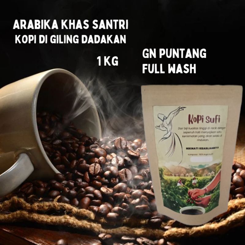 

kopi bubuk Arabika PUNTANG full wash 1 kg kopi murni asli bubuk/biji