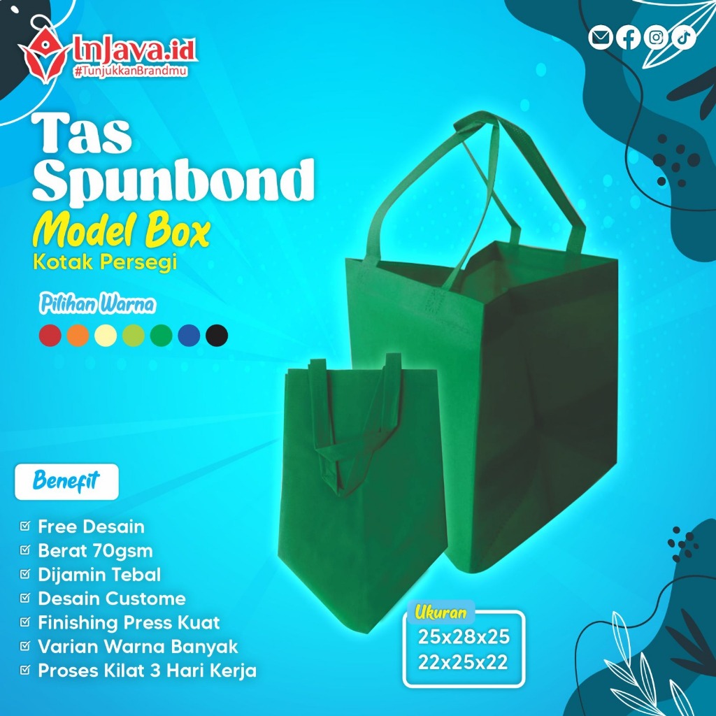 

tas spunbund box FREE Sablon proses 3 hari kerja