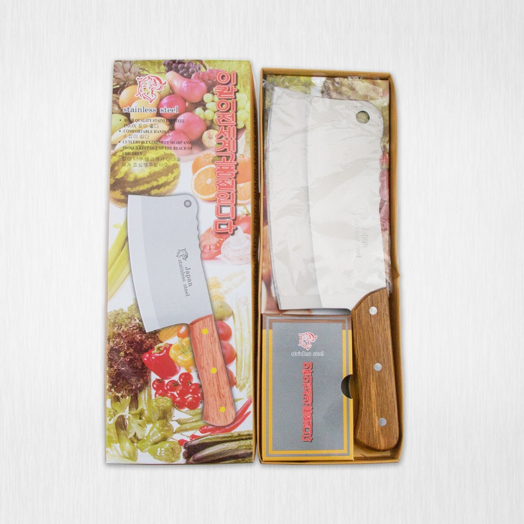 Stainless Steel Golok Tulang / Golok Tulang/Gagang Kayu/Pisau Dapur Daging/ Boning Knife/ Pisau