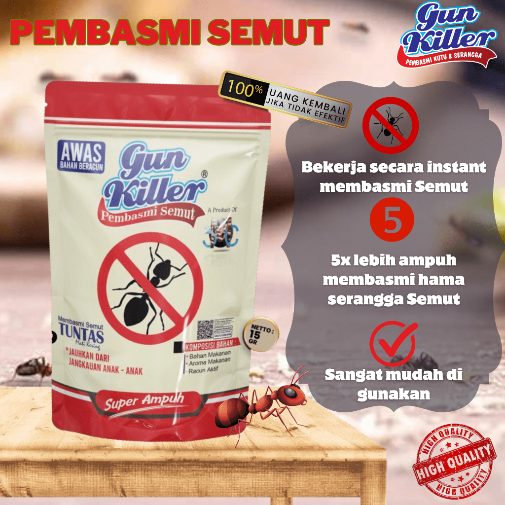 Racun Semut, Obat Pembasmi Semut Bubuk , Pengusir Semut, Obat Semut Paling Ampuh Bubuk 15gram