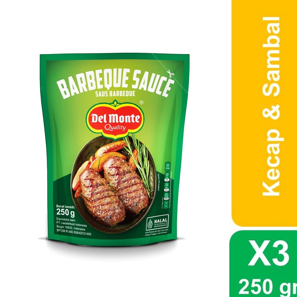 

Delmonte Saus Barbeque Pouch 25 gr Triple Pack