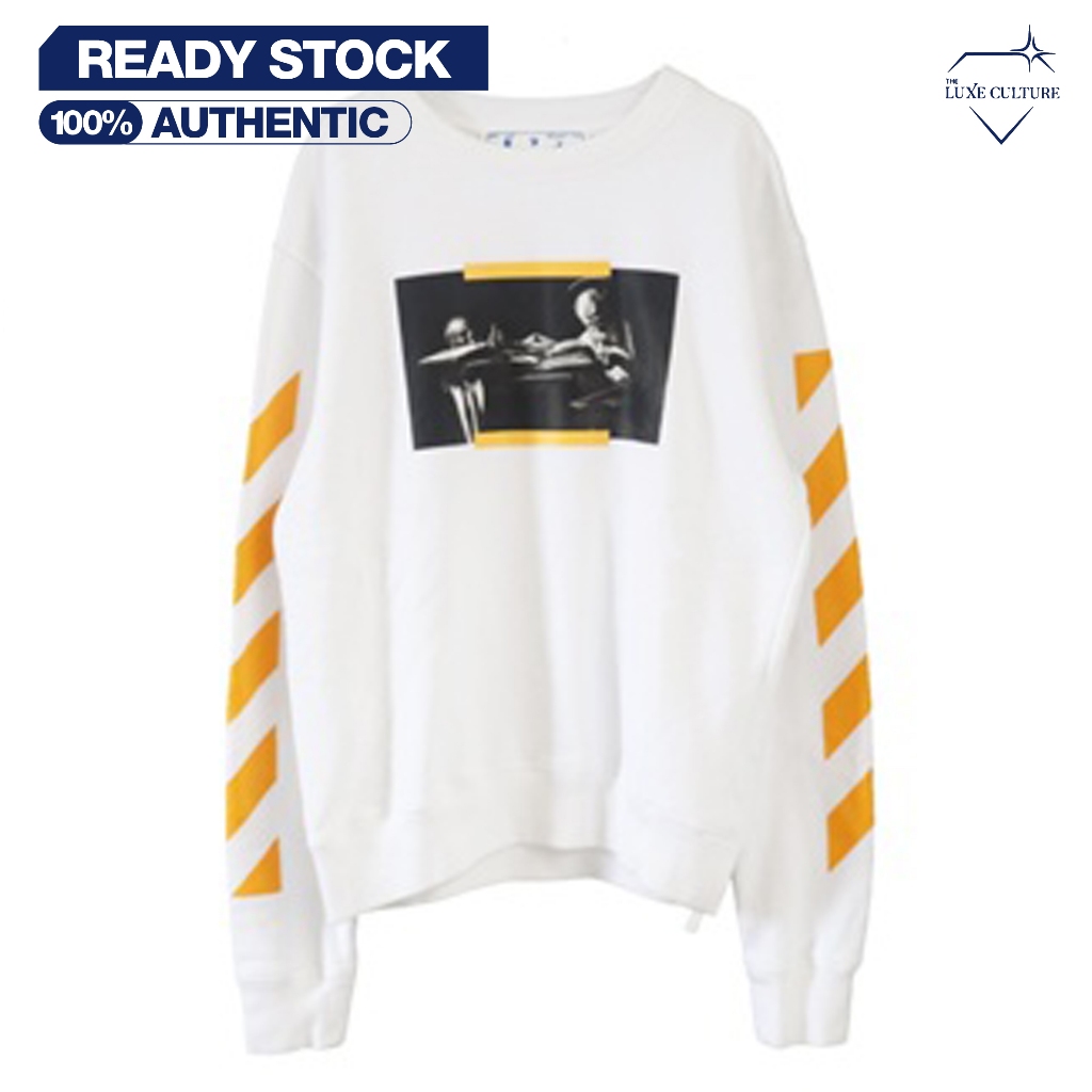 Off White Caravaggio Painting Yellow White Crewneck / Crewneck Branded Original