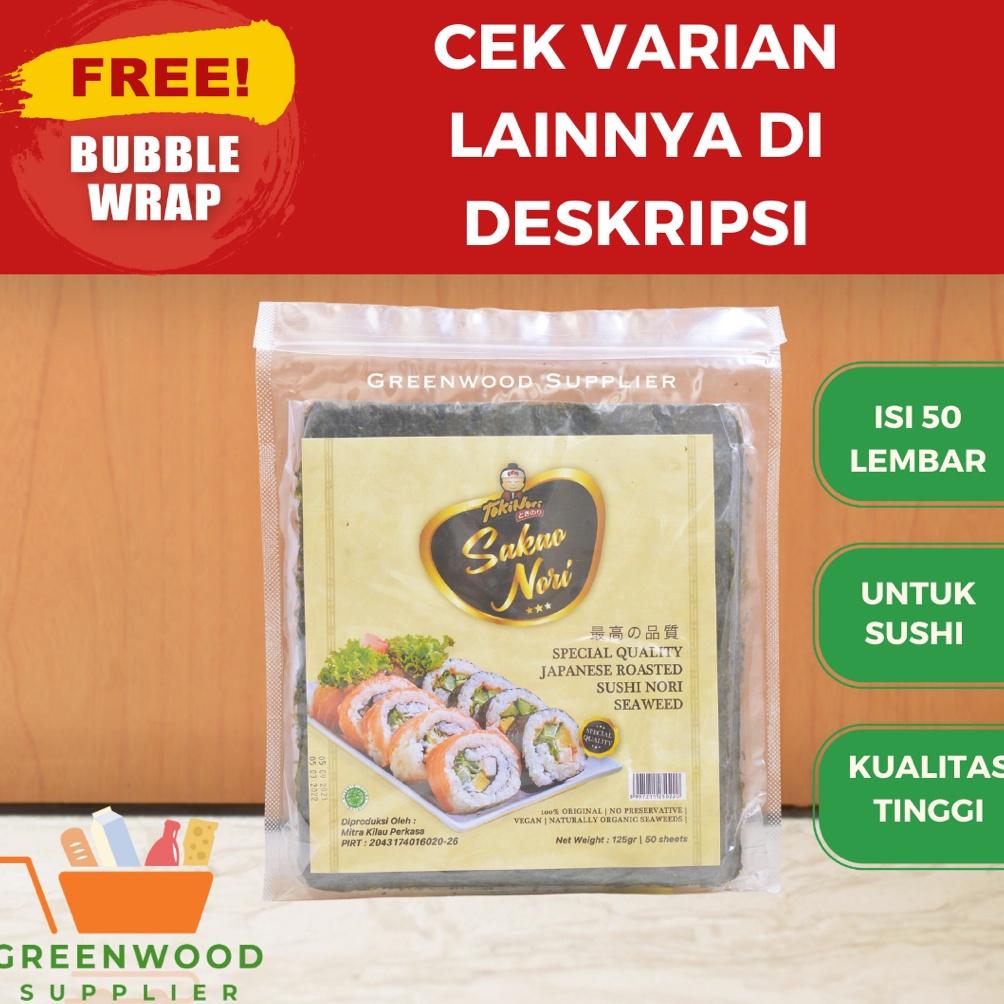 

Great Sales MURAH Tokinori Sakao Sushi Nori 5 Lembar