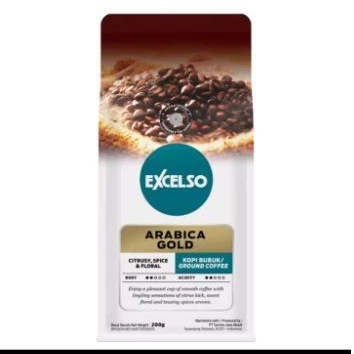 

Excelso Kopi Bubuk & Biji 200gr Arabica Gold, Java Arabica, Sumatera Mandheling, Brazilian santos, Bali Arabica, House Blend