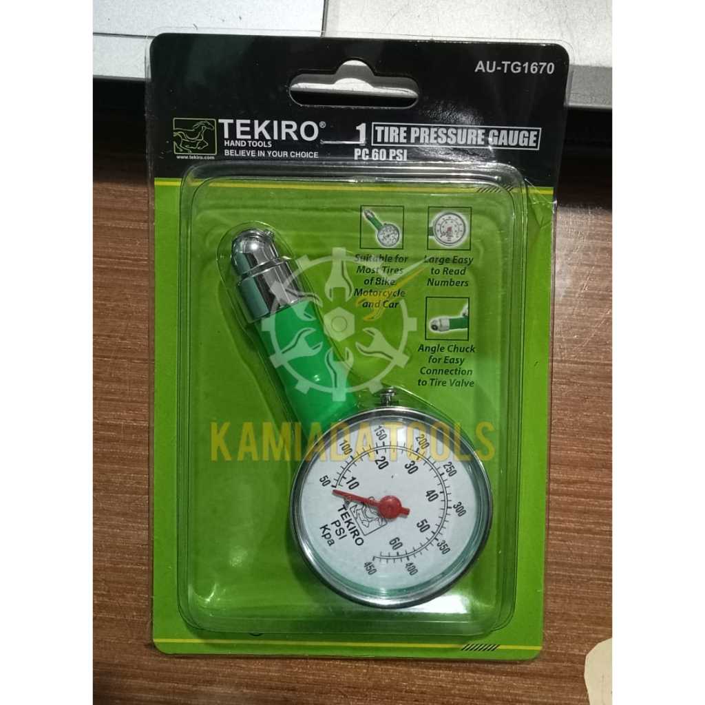 Pressure Gauge 60 PSI TEKIRO/Ukuran Angin TEKIRO/Ukur Tekanan Angin Ban