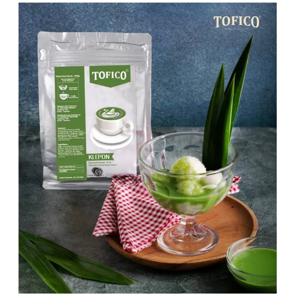 

TOFICO KLEPON POWDER / TOFICO POWDER KLEPON / BUBUK MINUMAN KLEPON / TOFICO POWDER KLEPON 1kg/1000gram