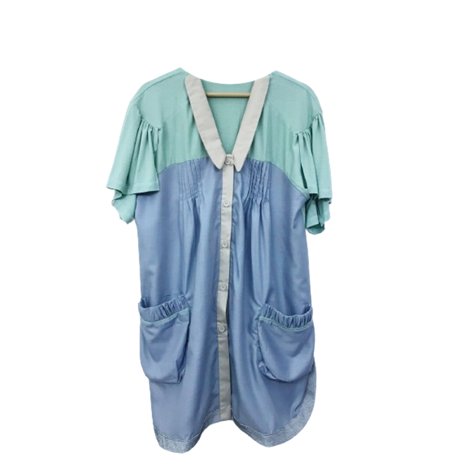 OLINE WORKROBE - UPCYCLE POCKETED SHIRT DRESS IN GREEN SAGE