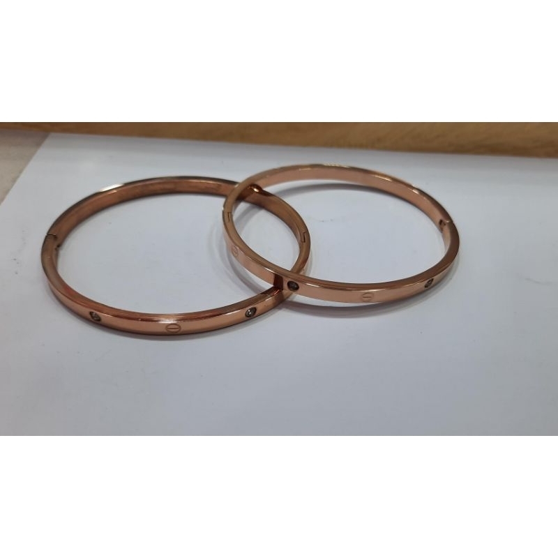 Gelang cartier bulat, Gelang bangle cartier, Gelang titanium