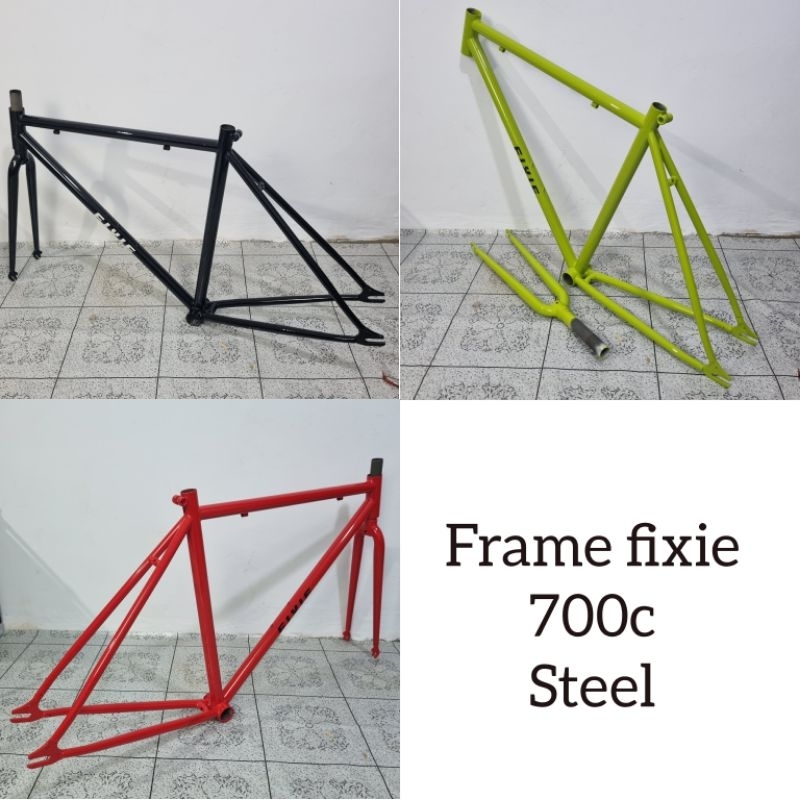 frame fixie rangka dan fork sepeda fixie 700c standar 30mm