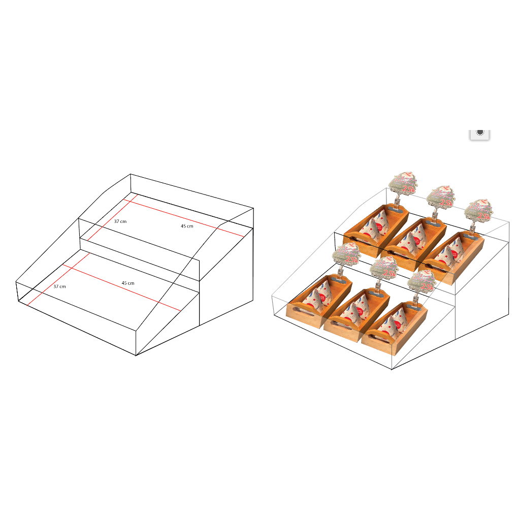 Akrilik Rak Multifungsi  | Rak Custom untuk DIsplay makanan | Akrilik Display Roti