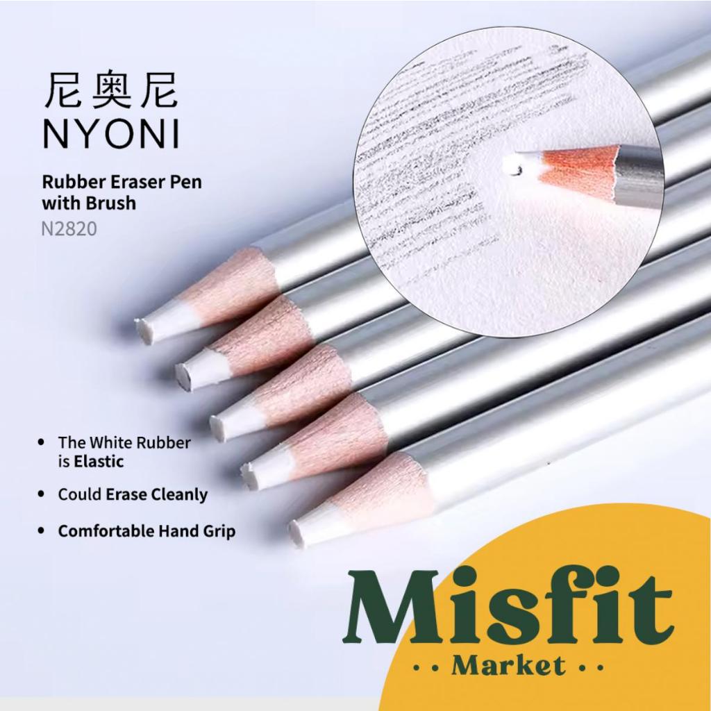 

NYONI N2820 Rubber Pencil Eraser Pen with Brush (Satuan) Penghapus Pensil Bentuk Pena Kuas