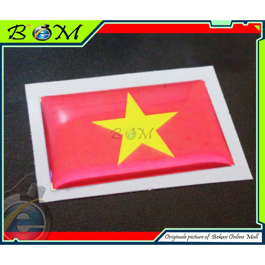 

Sticker stiker Timbul bendera vietnam 3x2 cm