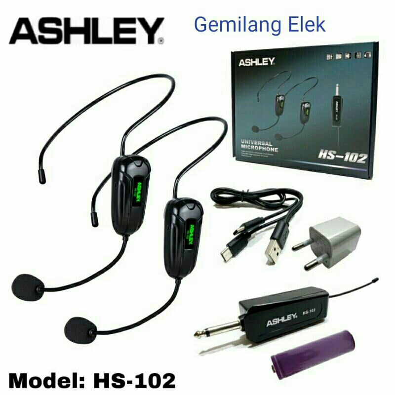 Mic Wireless Headset / Bando ASHLEY HS 102 Original