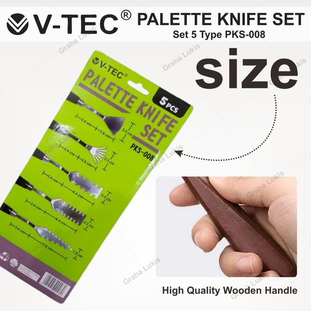 

V-TEC Palette Knife set PKS-008 / Pisau Palet V-TEC / Pisau Palet Gerigi