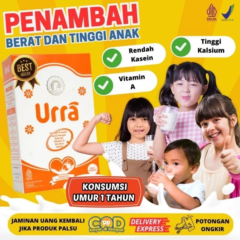

Susu URRA Susu Herbal Penggemuk Badan Dan Peninggi Badan Anak Terbaik | BPOM