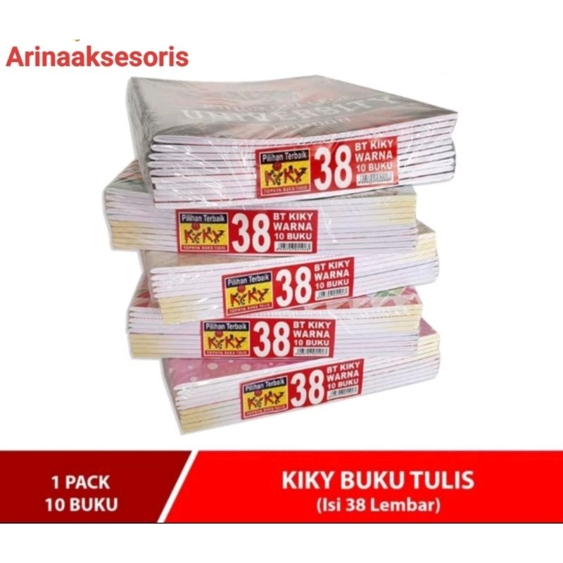 

10 PCS BUKU TULIS KIKY 38 LEMBAR ( PRODUK DARI KIKY )