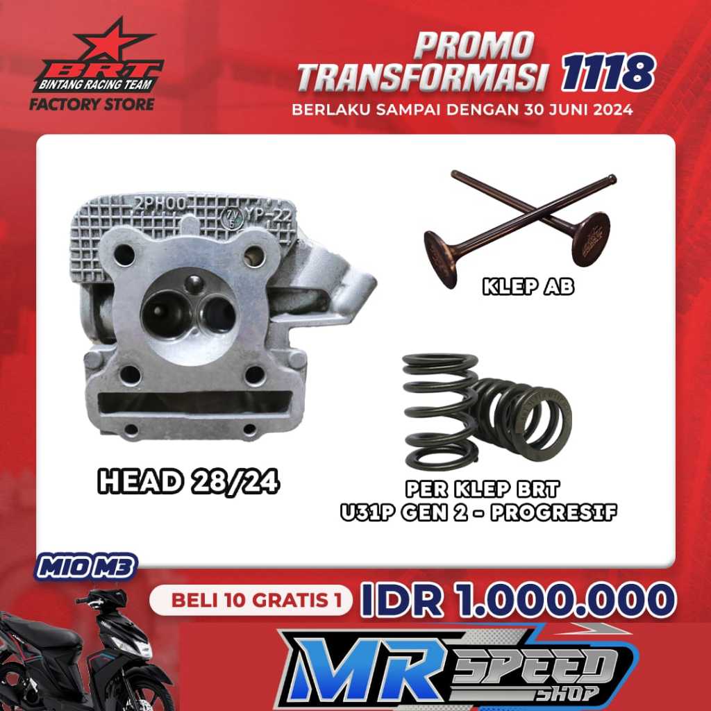 HEAD BRT SUPER CYLINDER HEAD MIO M3 Z S FINO XRIDE 125 SOUL GT 125 FAZZIO FREEGO