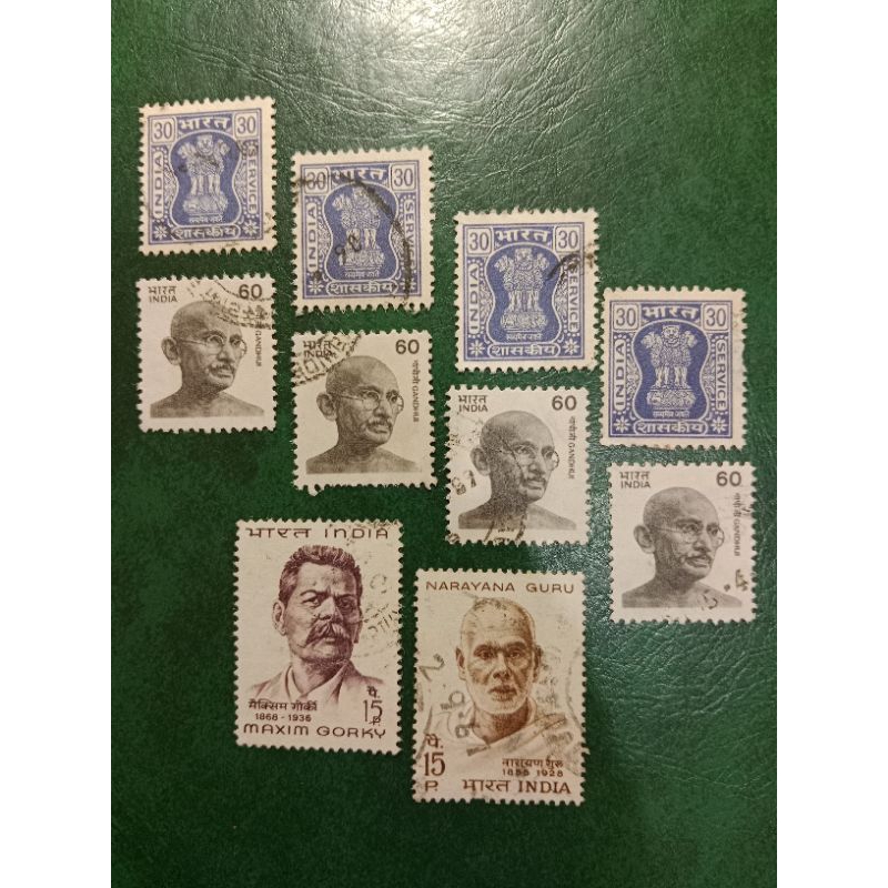 

Prangko India 10 pcs USED