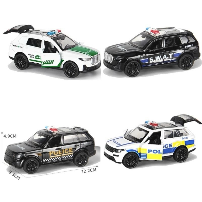 MAINAN MOBIL DIE CAST POLICE CAR MINIATUR MOBIL POLISI LAMPU & MUSIC