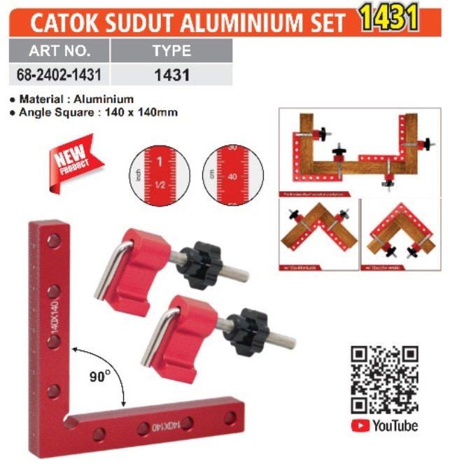 ALDO 1431 SIKU SUDUT CLAMP CORNER ALUMINIUM SOLID