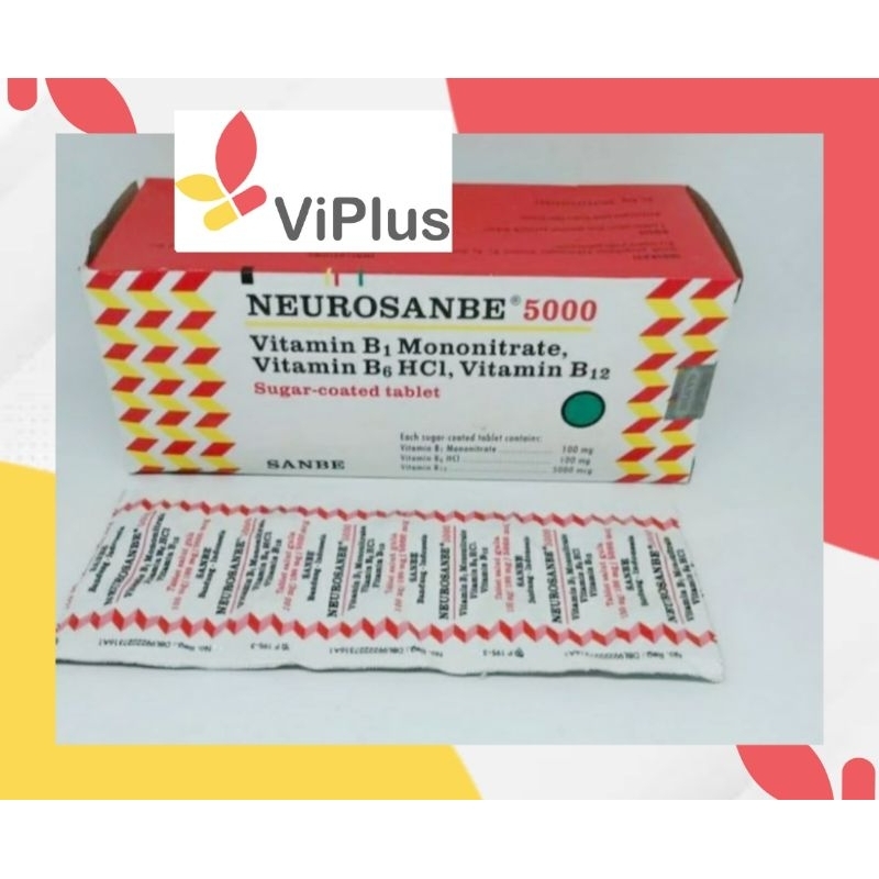NEUROSANBE 5000 / vitamin B / Multivitamin / dayatahan tubuh / Sanbe / ViPlus