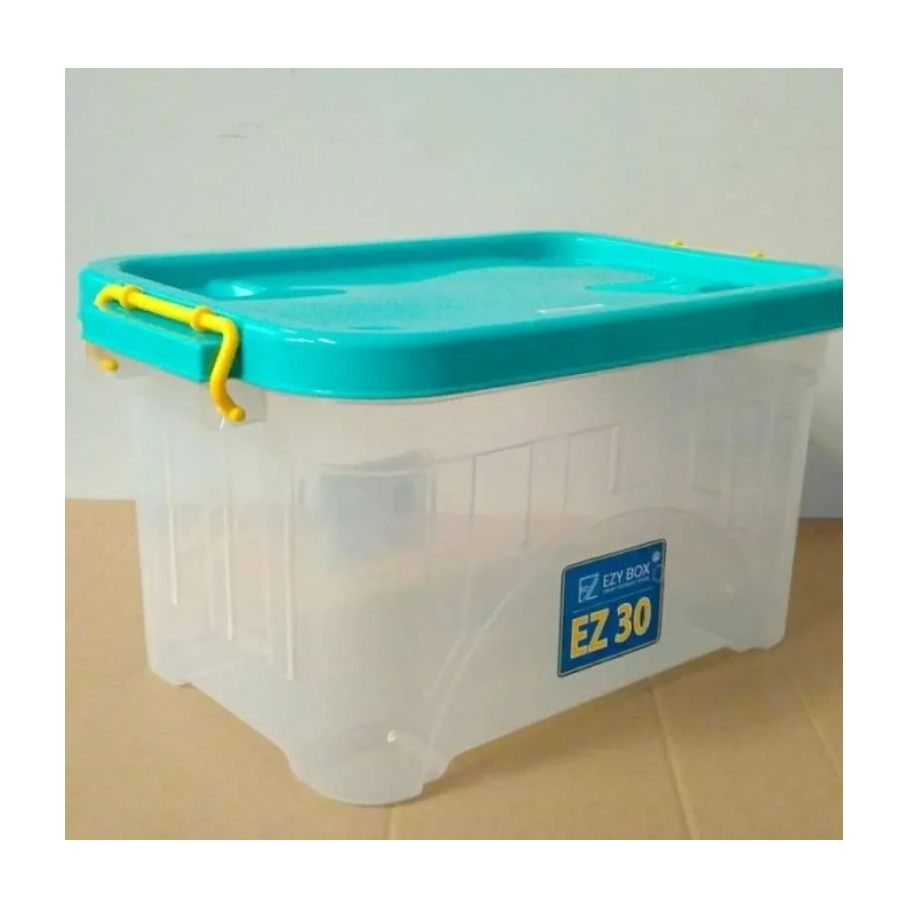 Container ezy Box 30 liter Box Bening Varian warna tutup Box ezy