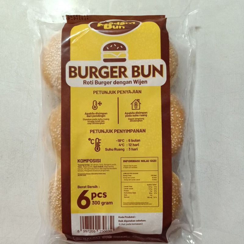 

Burger bun wijen 300 gr