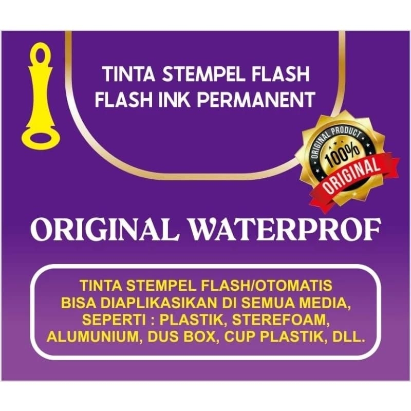 

Tinta stempel flash khusus media plastik permanen (500 mili)