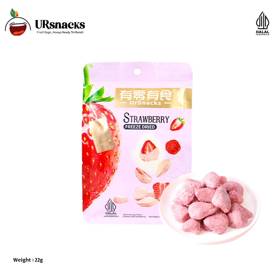 

Fresh Product URSNACKS Freeze Dried Strawberry Snack Keripik Buah Stroberi