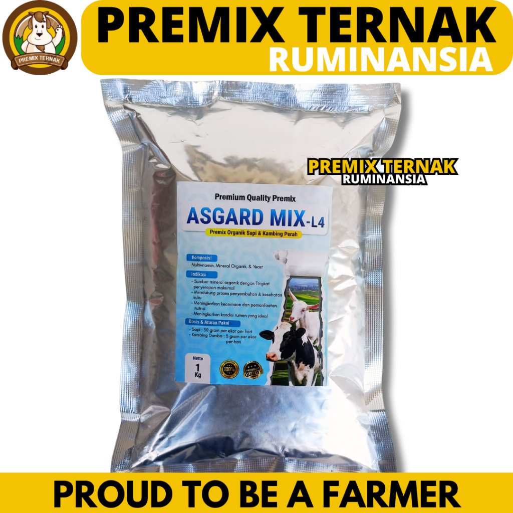 ASGARD MIX 1 KG - Premix Sapi Perah - Premix Kambing Perah - Premix Mineral Organik dan Multivitamin
