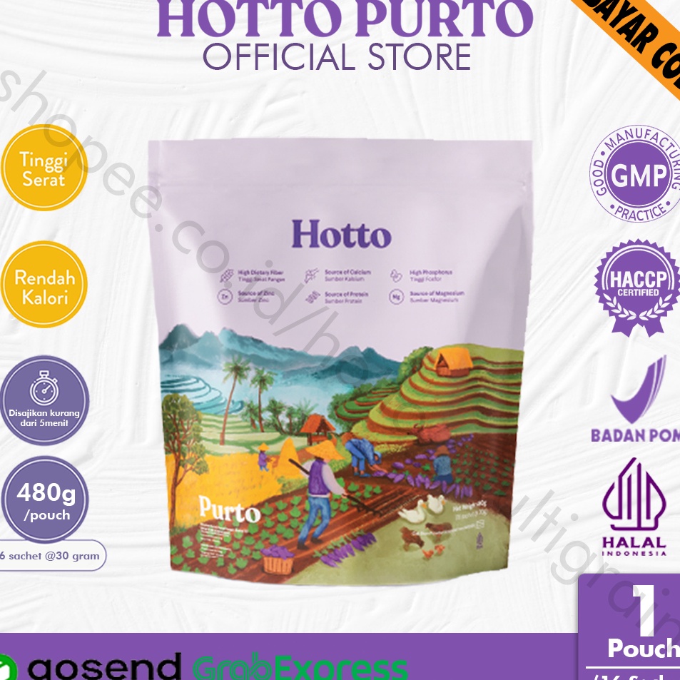 

Belanja hemat Hotto Purto 1 Pouch 16 Sachet Hotto Purto Official Store Original Multigrain