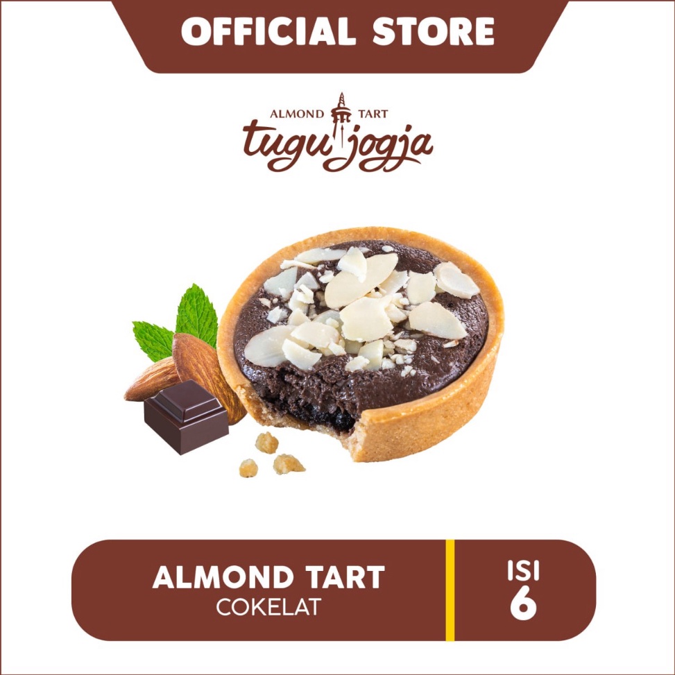 

Lariz Almond Tart Tugu Jogja Cokelat 6pcs