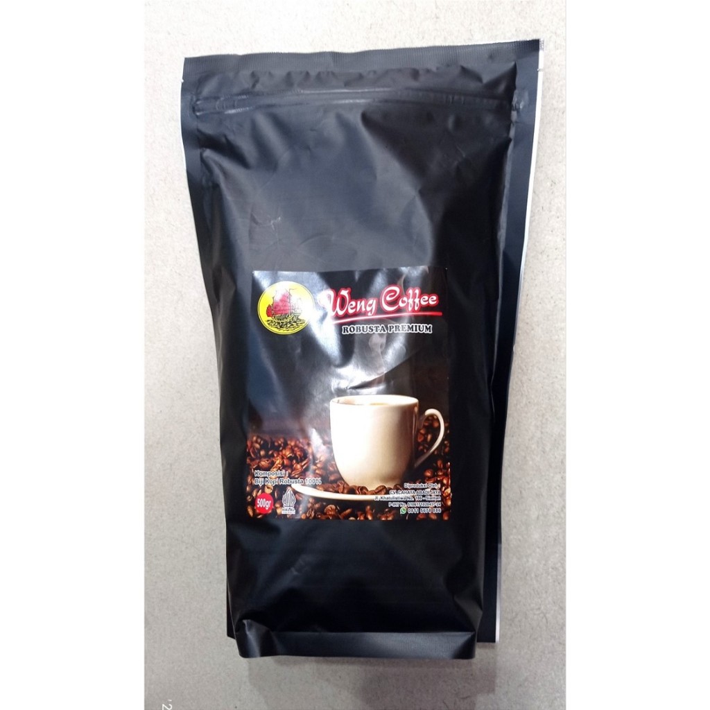 

Bubuk Kopi Robusta Premium Weng Coffee/Aweng Khas Pontianak 500gr