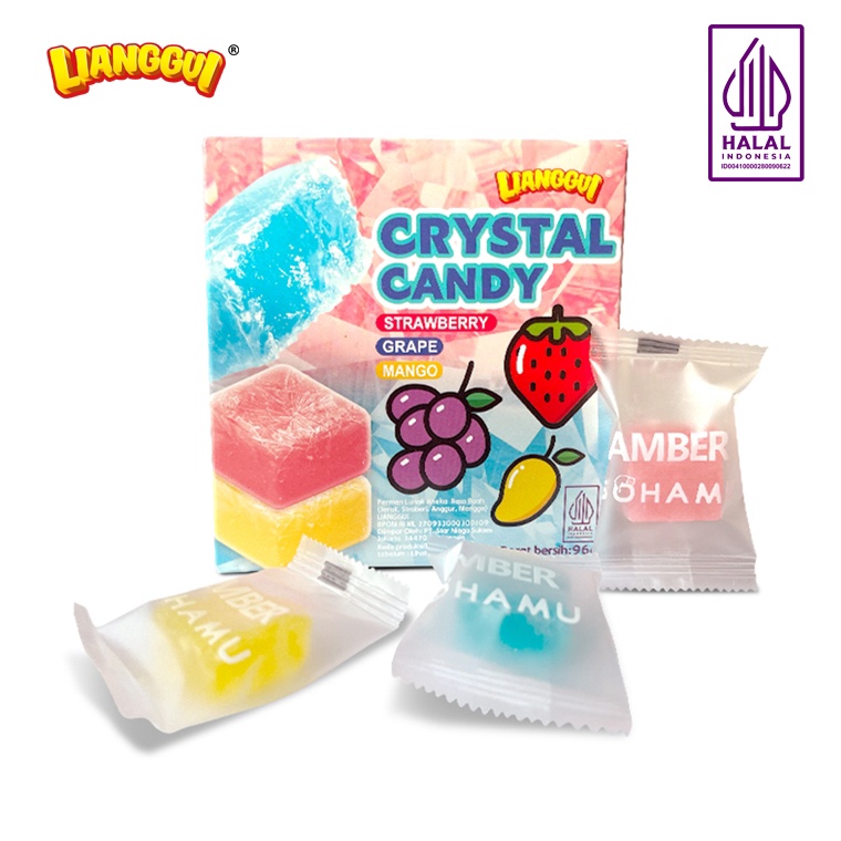 

Cepat laku HALAL LIANGGUI CRYSTAL CANDY PERMEN LUNAK ANEKA STROBERI ANGGUR MANGGA 96g ANGGUR MANGGA Permen Buah Candy Corno Permen LunakJelly Kupas 4 Varian Rasa Permen Rasa Buah Mangga Jeruk