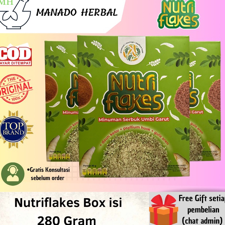 

Promo baru MANADO Free Ongkir Nutriflakes Sereal Umbi Garut Atasi Maag 1 ORIGINAL Agen Resmi