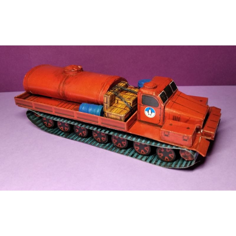 Lembaran pola papercraft truk tanki roda tank (OP-Aa30)